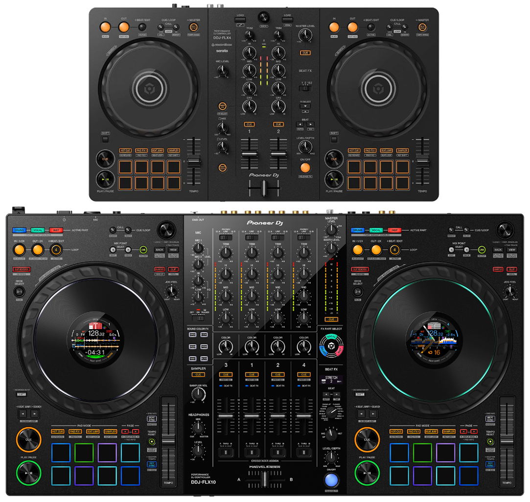 Size Comparison - DDJ-FLX4 vs DDJ-FLX10